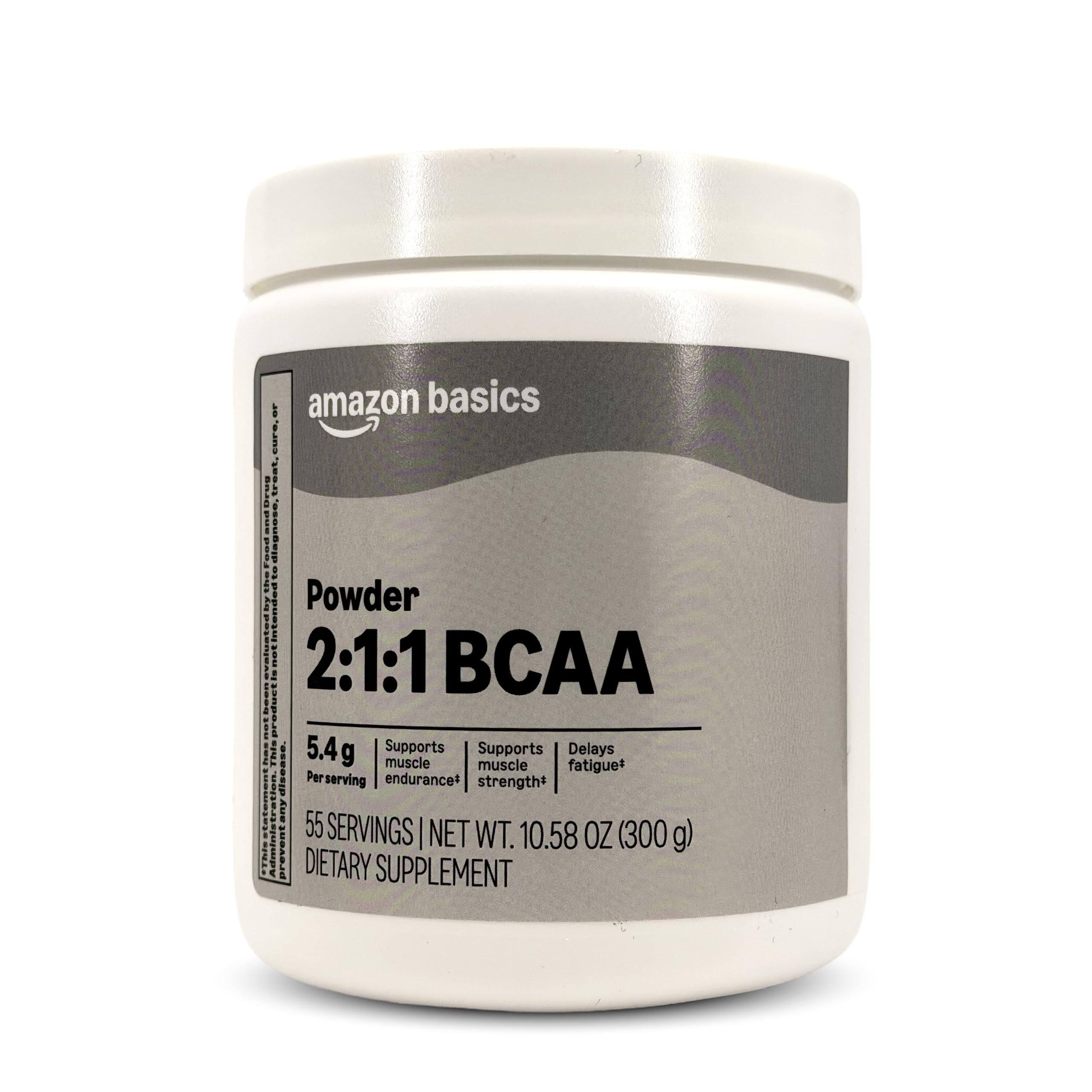 

                                                    Amazon Basics 2:1:1 BCAA Powder, 55 Servings, 10.5