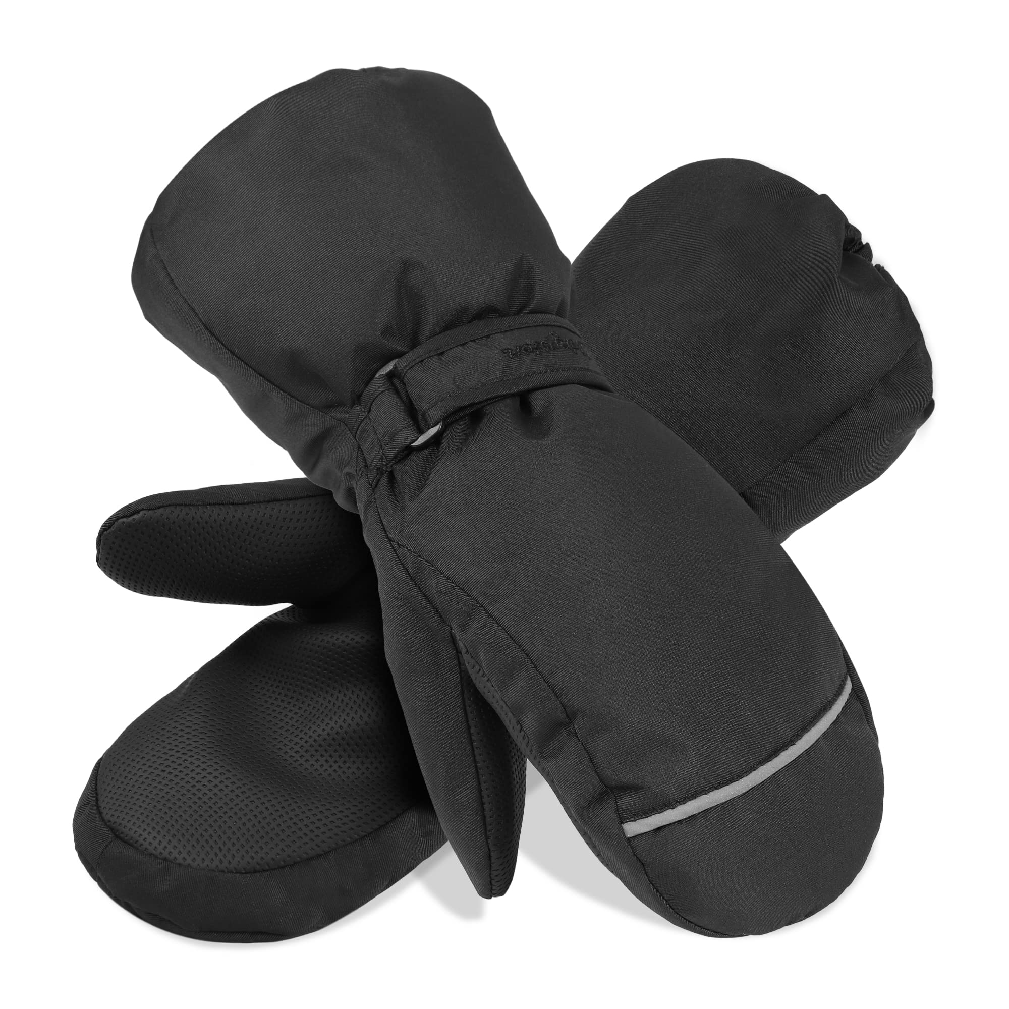 Livingston Toddler Winter Gloves Toddler Mittens Waterproof Gloves Toddler Boy Kids Ski Mittens for Youth Kids Winter Gloves, Black, M