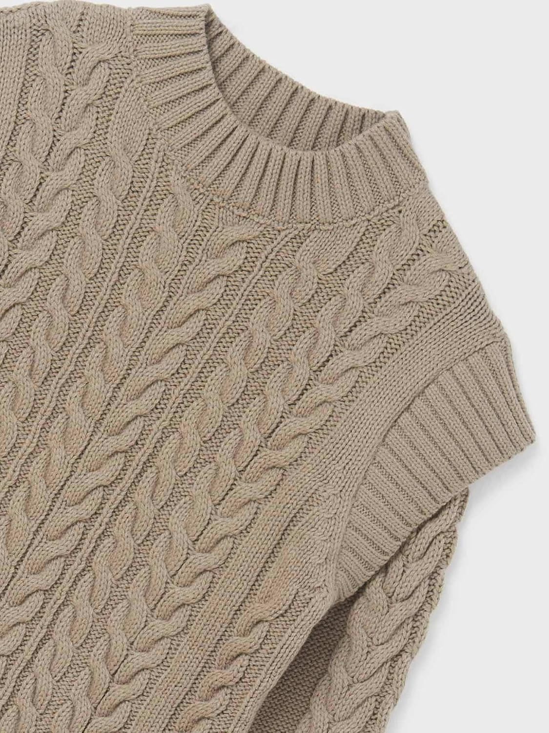 Mayoral Braided Sweater for Girls H. Mole