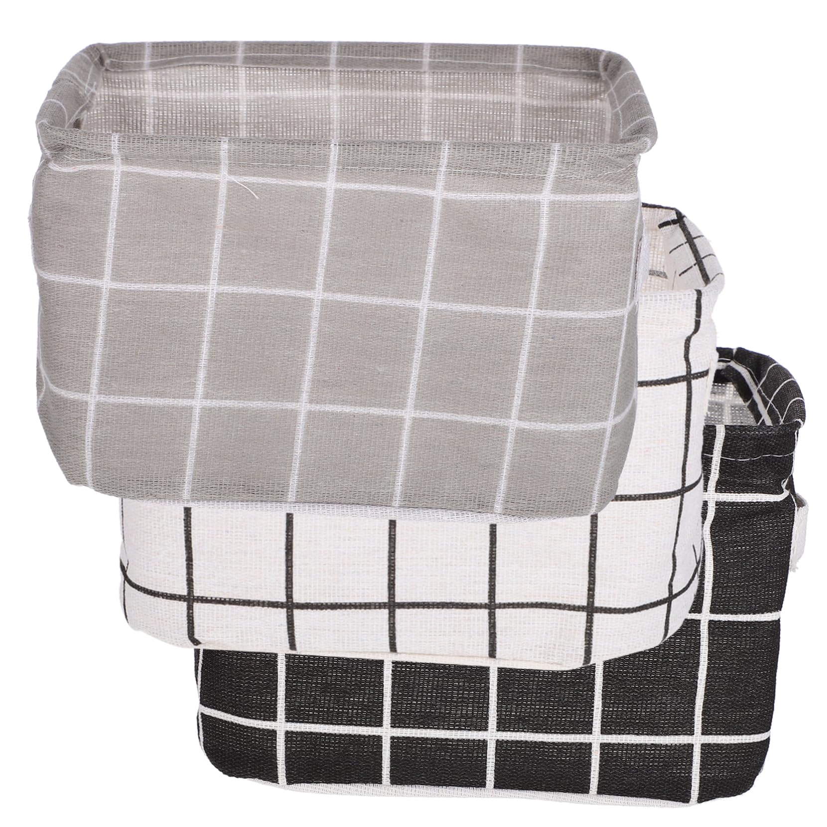 Cabilock 6piezas Cesta De Almacenamiento De Algodón De Cestos Rectangulares Para Organizar Oficina Cocina y Baño Diseño Resistente y Práctico