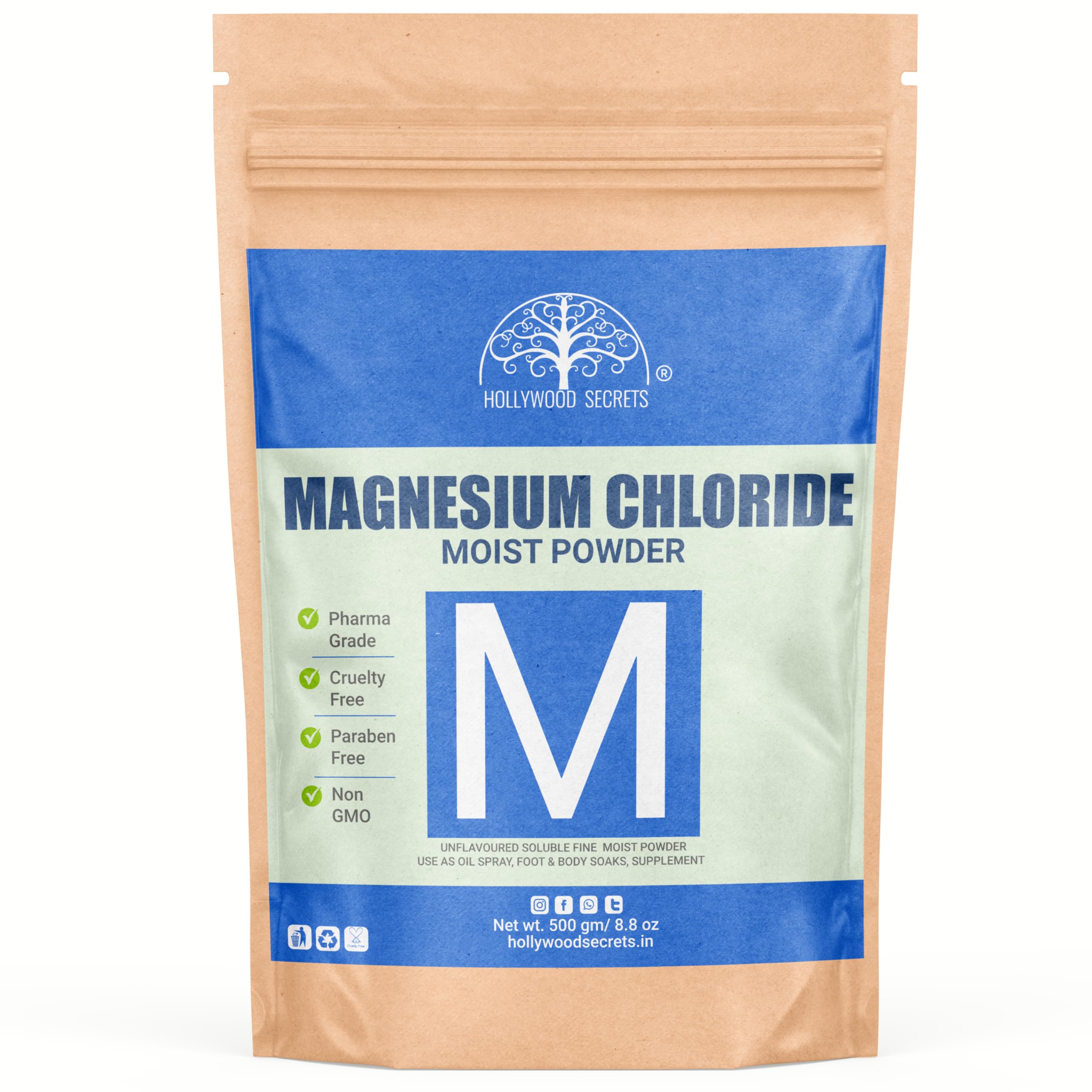 Hollywood Secrets Natural Magnesium Chloride Minerals Pharma Grade 500gm-picture-12