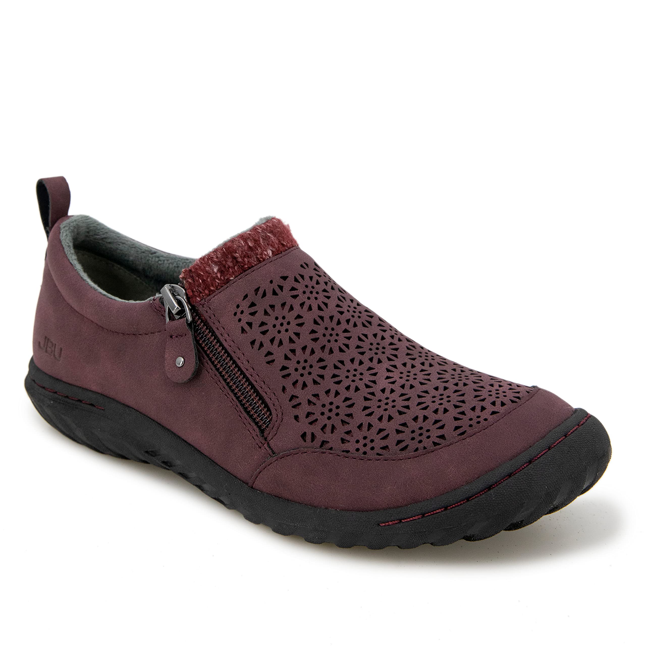 Jambu JBU Women's Amber Oxford Flat, Burgundy, 7 UK