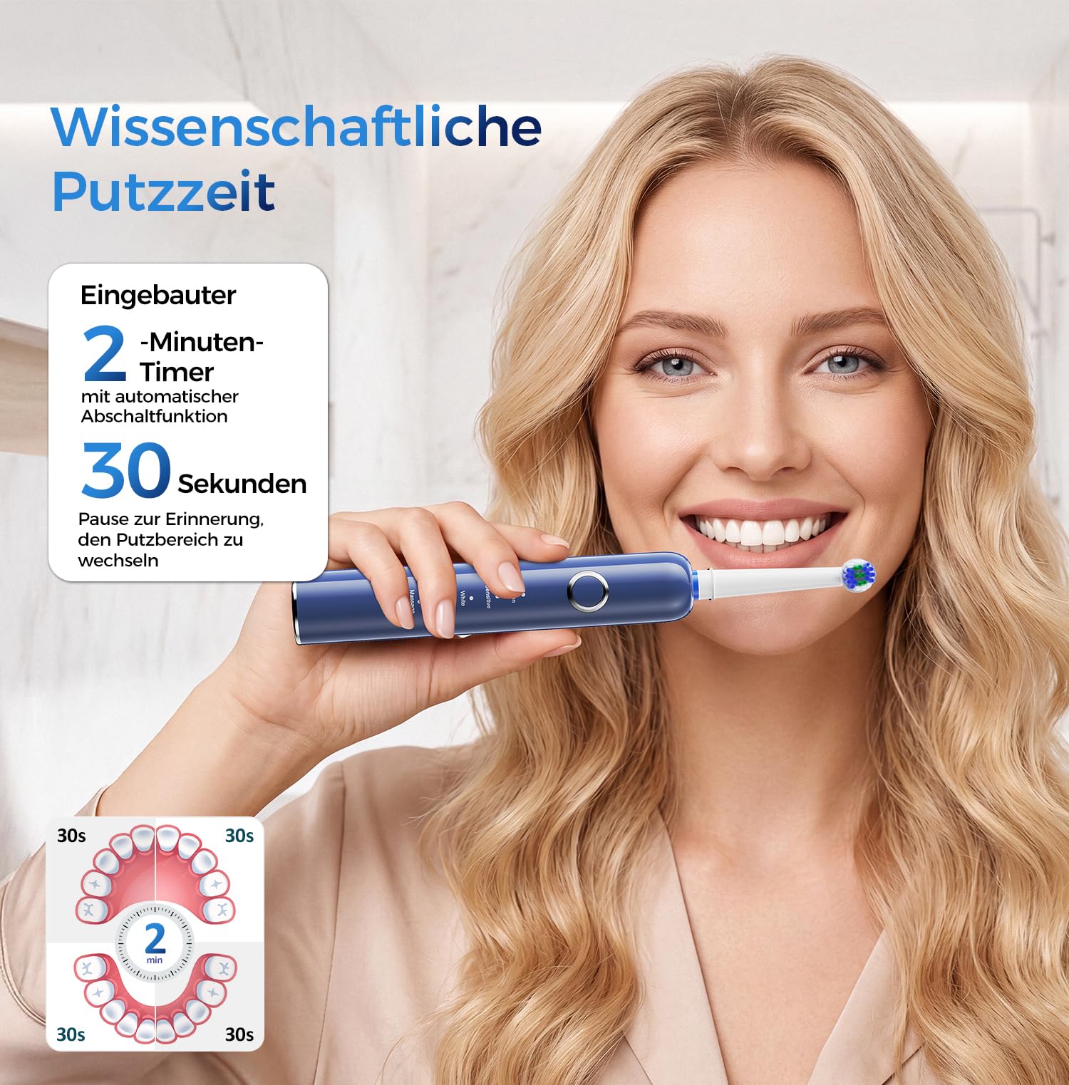 Rotierende Elektrische Zahnbürste für Erwachsene und Kinder N07W