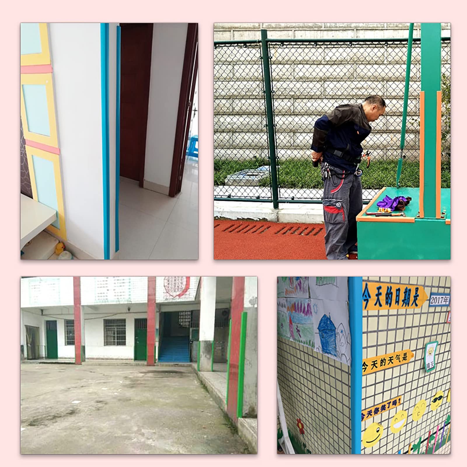 WDJBPSH paraspigoli Muro angolare copriangoli in Gomma Protezioni Angolari per Scale/Pareti/Tavoli, Autoadesivi Strisce Protettive Elastiche, Asilo Nido/Camera da Letto/Garage/Casa/Infermeria Util