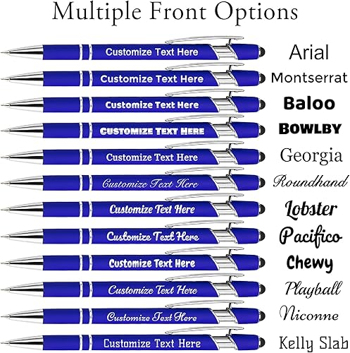 Miniatura 4 de Hasta 500 bolígrafos personalizados a granel con logotipo de mensaje de nombre comercial, bolígrafos grabados personalizados con lápiz óptico