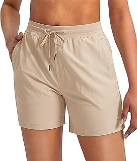 YYV Women's 5" Hiking Golf Shorts Quick Dry Athletic Shorts for Summer Outdoor Casual with Pockets