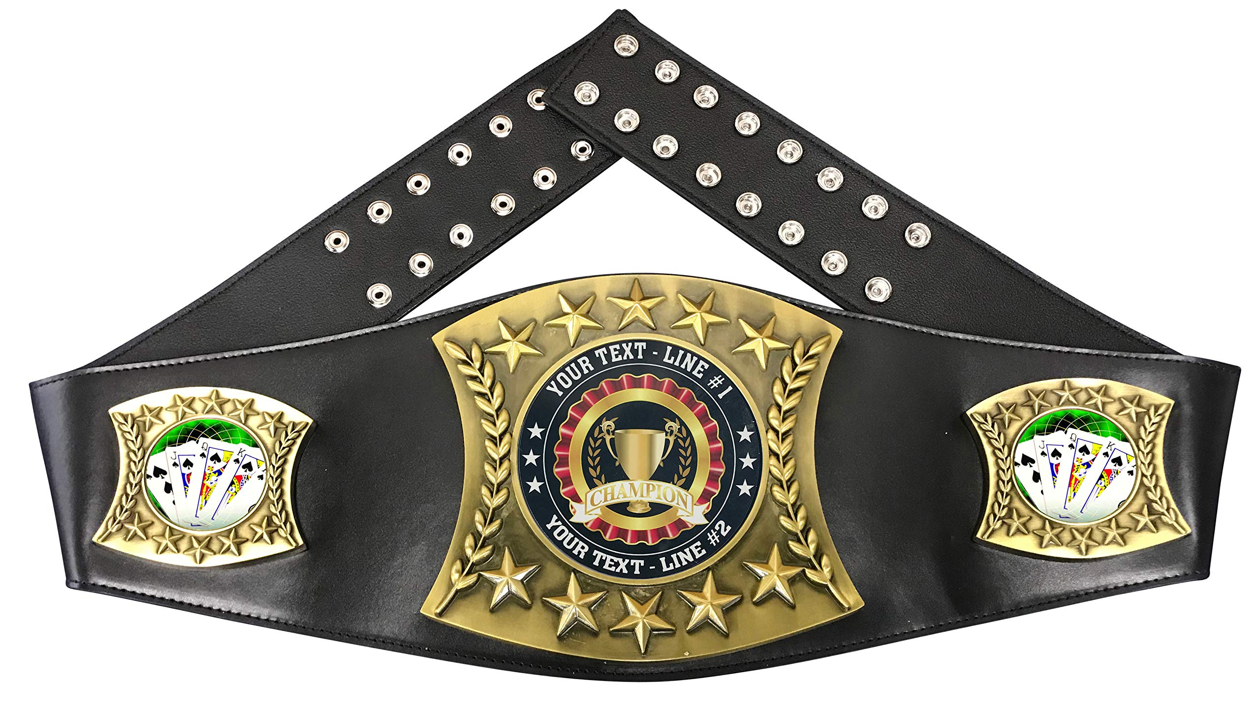 Express Medals Custom Poker Cards Holdem Trophy Personalized Championship Leather Belt FCL432