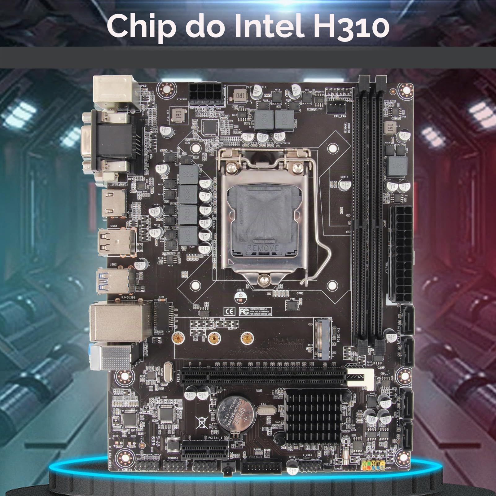 Płyta Główna H310 LGA 1151 Obsługuje Mostek Lvy 8. i 9. Generacji dla Płyty Głównej Intel Core LGA1151 Micro ATX DDR4, SATA 6 Gb/s, M.2, PCIe, USB3.0 2.0, DVI, HDMI