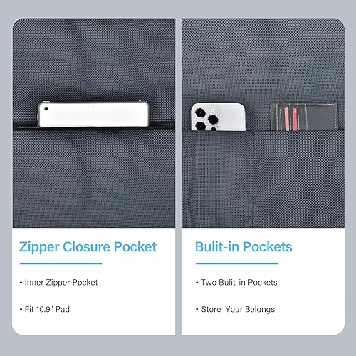 Miniatura 6 de oscaurt Bolsas de playa para mujer, bolsa de playa impermeable a prueba de arena, bolsa de playa de gran capacidad con bolsillo para ropa húmeda