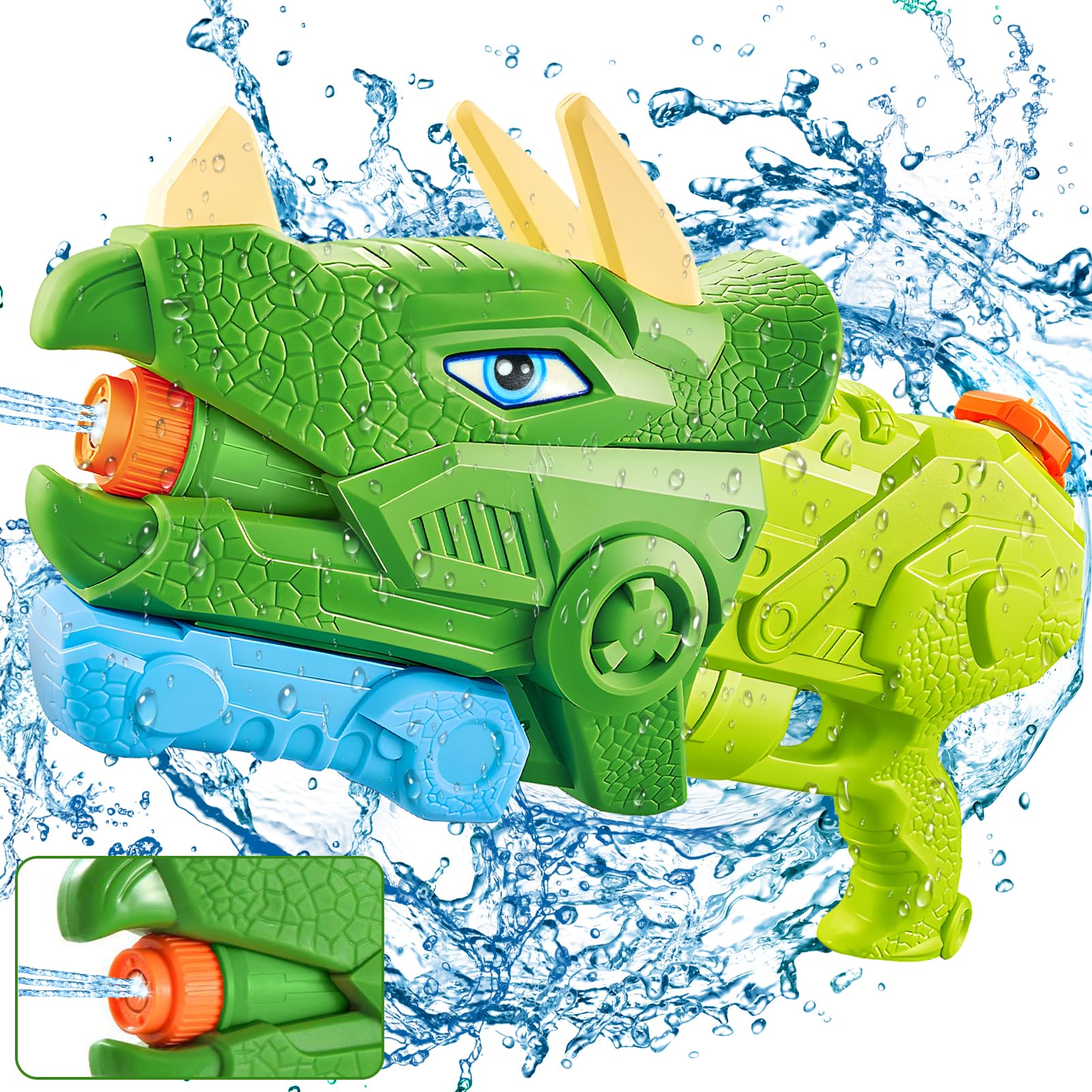 GUHAOOL Juguete de Pistolas de Agua para Niños, Pistola de Agua Capacidad de 640ML con 8-10m de Larga Alcance, Pistola de Agua de Verano para Niños Adultos Water Gun para Piscina Jardín Playa Fiesta