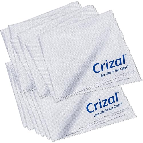 Crizal Microfiber Cleaning Cloth for Glasses, 12 Pack | The Best Microfiber Cleaning Clothes Anti Reflective Coated Lenses and Eyeglasses Lenses