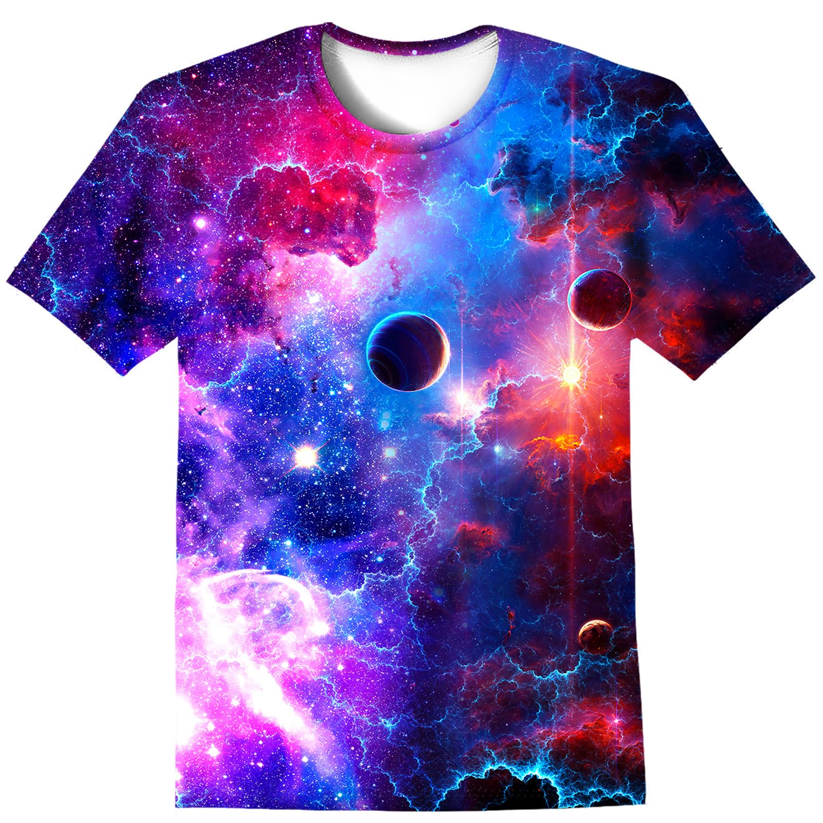 LAIDIPASBoys Girls Teens Shirts 3D Colorful Graphic Funny Print Shirts for youth Shirts Size 6-16 Years