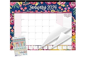 2024 Desk Calendar - 21" x 16" Large Monthly Organizer Pad with...