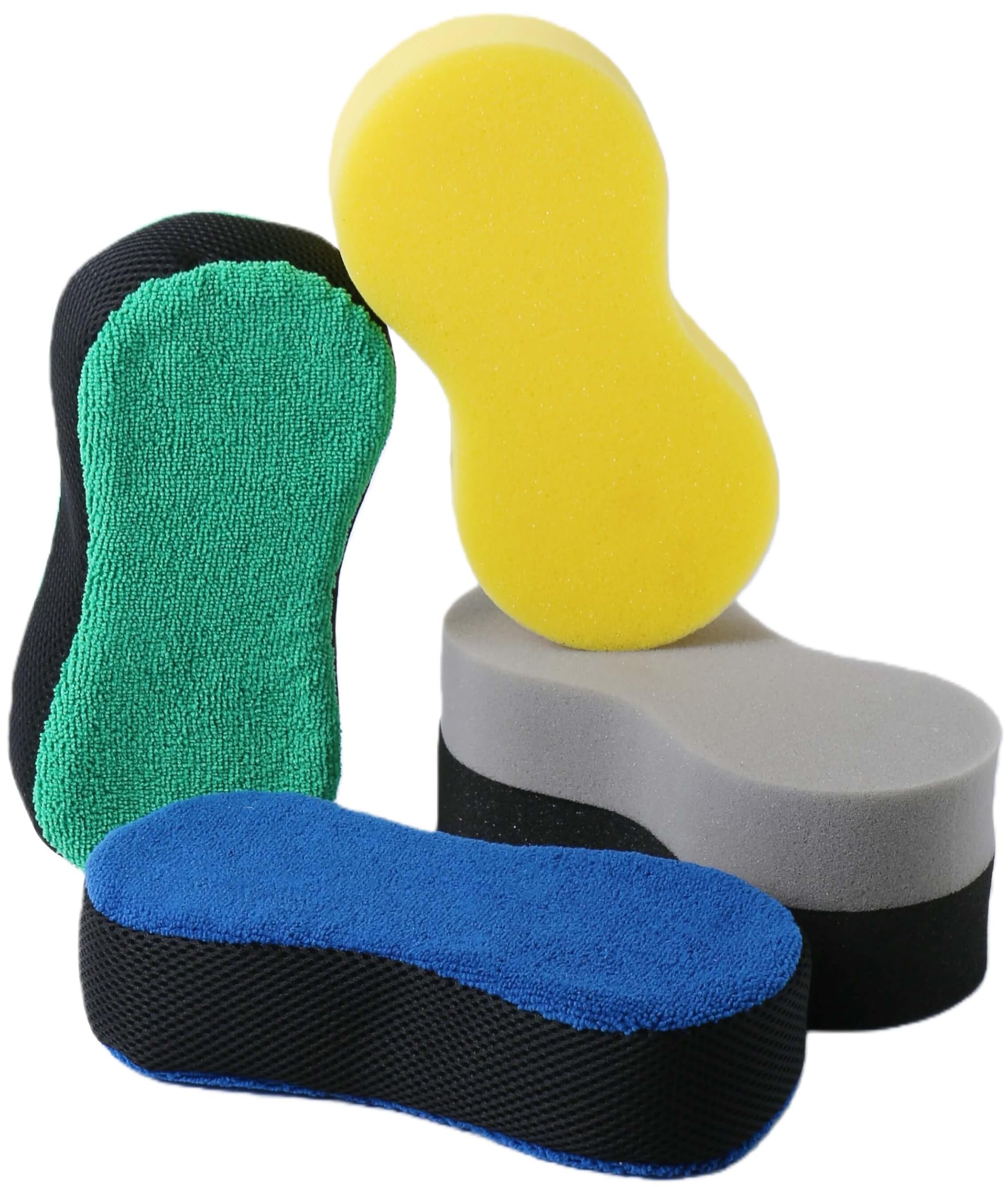 (5 Pack) Microfibre Car Cleaning Sponges & High-Density Car Sponges For Washing, Hygiene Colour-Coded, Non-Scratch, Multi-Use Big Sponge | Car Sponge For Inside, Wheels, Windscreens & Bodywork