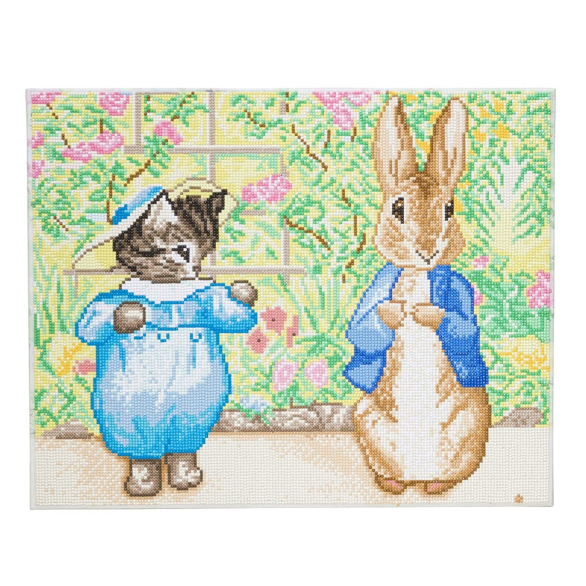 Craft Buddy STC Stores 40cm x 50cm Framed Canvas Crystal Art Gem Kit (Peter & Tom Kitten - Full Crystal - Peter Rabbit)