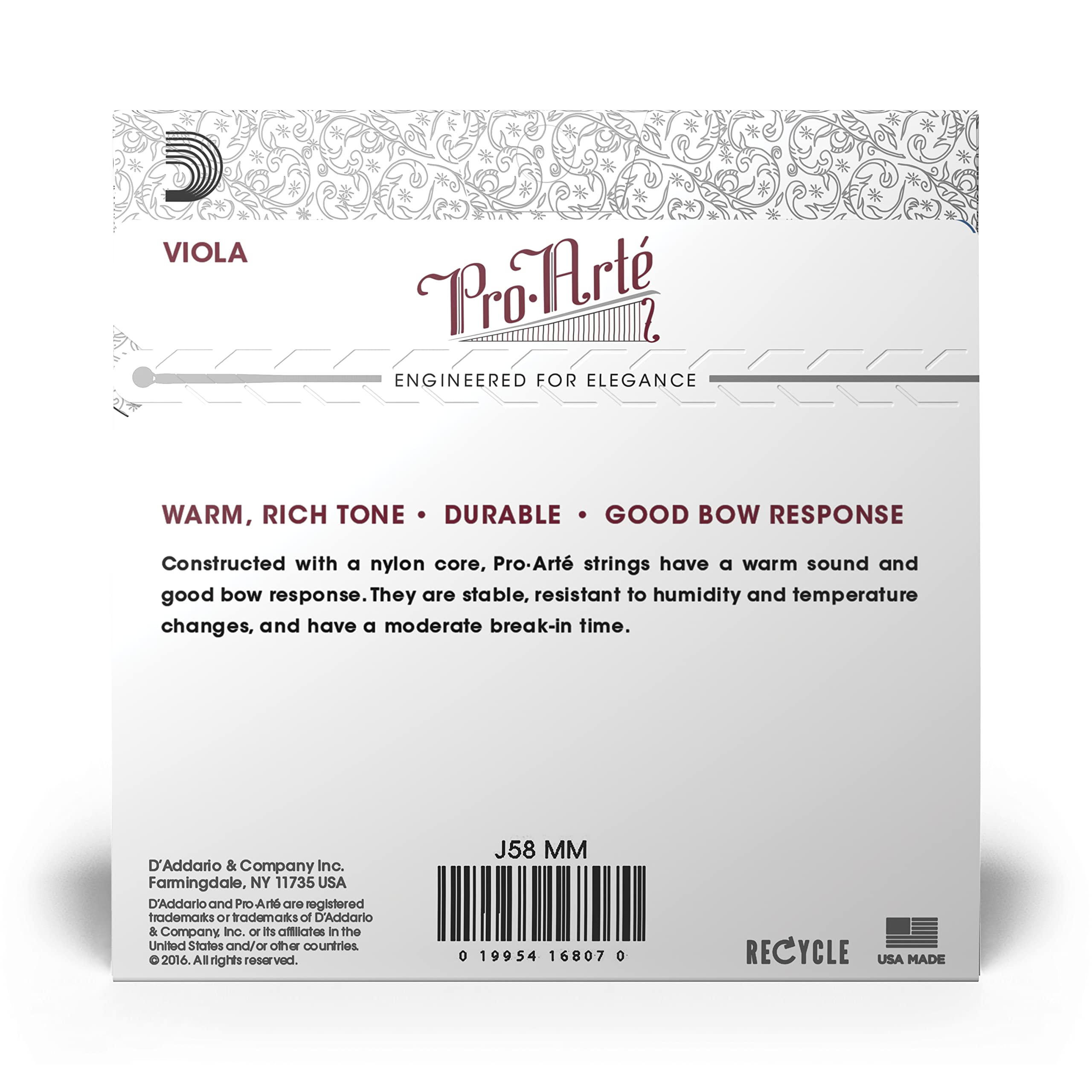 D'Addario Pro-Arte Medium Scale Medium Tension Viola String Set