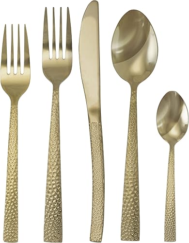 Miniatura 8 de MegaChef Baily - Juego de cubiertos de acero inoxidable para 4 pulgadas, 20 piezas, color negro