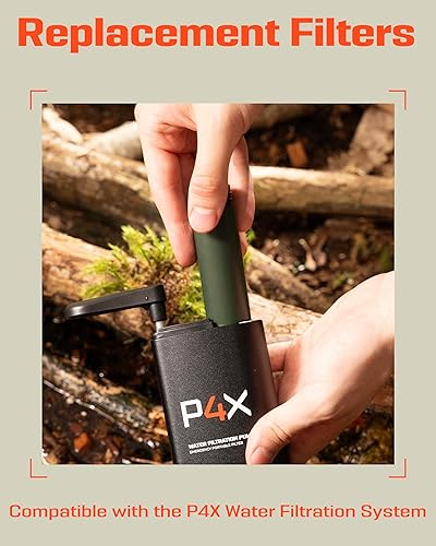 Miniatura 3 de Prepared4X Paquete de 4 filtros de repuesto para bomba de filtración de agua portátil, kit purificador de filtro de carbono y UF, sistema de