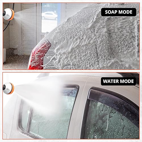 Miniatura 4 de Car Wash High Pressure Garden Hose Nozzle with Soap Dispenser – Heavy Duty Soap Sprayer Hose Attachment for Pet Bathing & Lawn Watering, 8 Spray