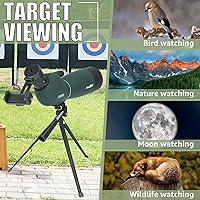 Vista 8 de SVBONY SV28 Plus Alcances de Detección con Trípode, Alcance de Observación en Ángulo con Adaptador de Teléfono Actualizado, Alcance de Observación