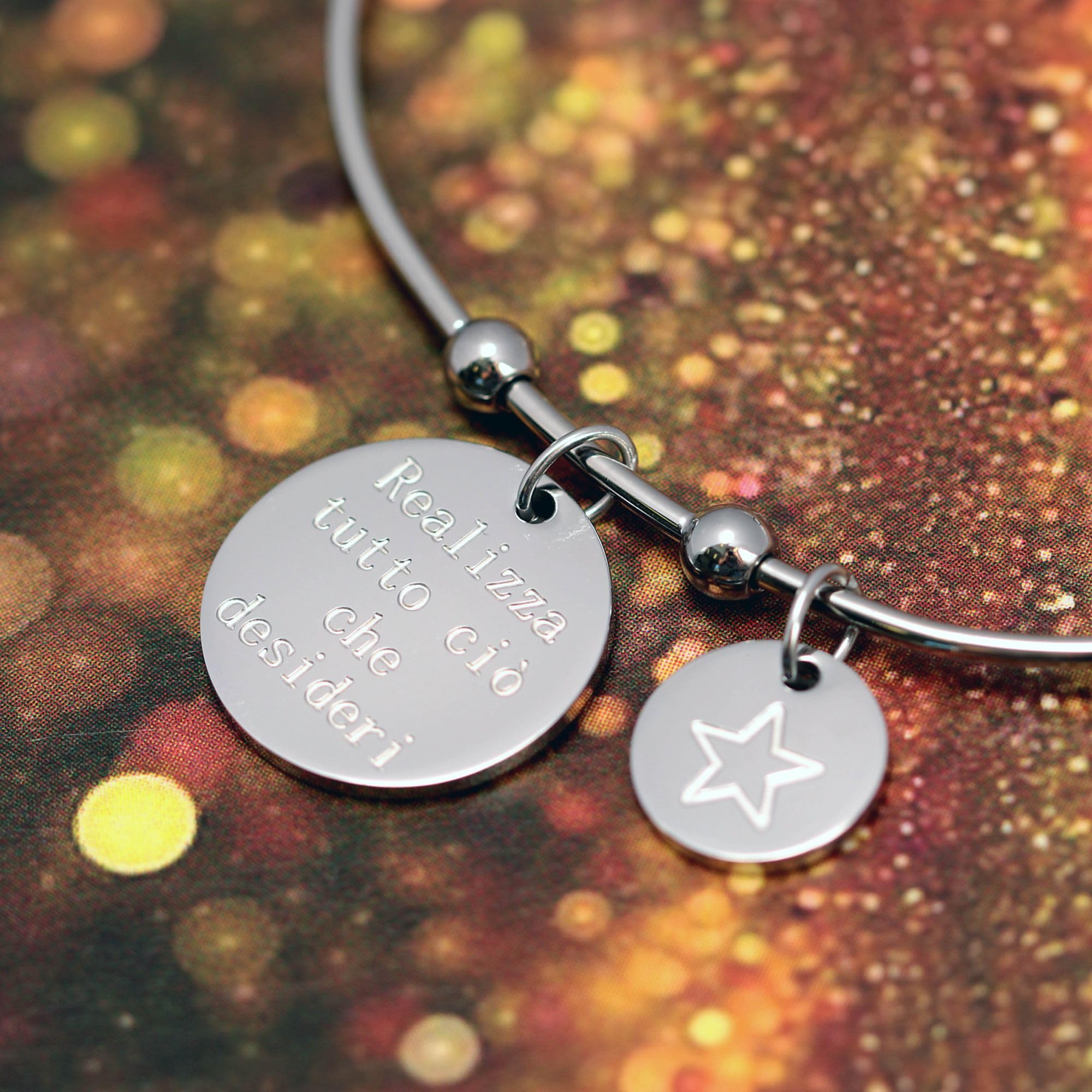 Bluespirit Bracciale da donna, Collezione GOOD VIBES, in Acciaio,Idee regalo - P.31R505000800, Pensiero per Amica, Fidanzata, Moglie, Realizza i tuoi desideri