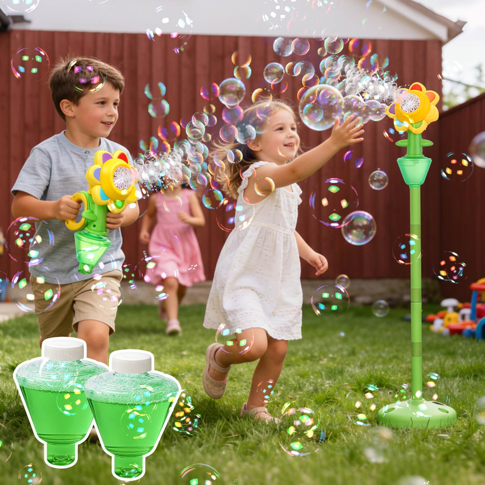 Amazon.com: AIERSA Flower Bubble Stand Machine,Sunflower Bubble Maker with  Lights, Tall Adjustable Rechargeable Automatic Bubble Blower for Outdoor  Backyard Party : Toys & Games