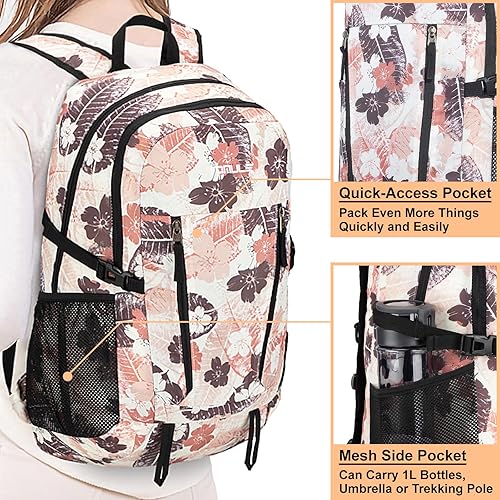 Miniatura 4 de TOMULE Mochila de senderismo de día para mujer, mochila pequeña impermeable para mujer, mochila de viaje ligera para mujer, 40L