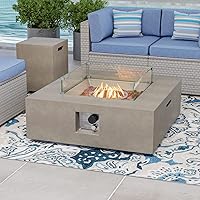 Vista 79 de COSIEST Juego de Mesa de Hoguera de Propano para Exteriores de 2 Piezas con Mesa para Tanque, Mesa de Fuego de 42" Certificada, 50,000 BTU con Base