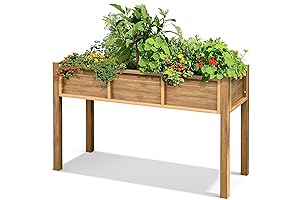 Raised Garden Bed for Enhancing Outdoor Spaces: DWVO Composite 48x18x30in