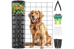 Black Wire Fence, 24-Inch Welded Wire Fencing for Yard, Garden, and Poultry Netting