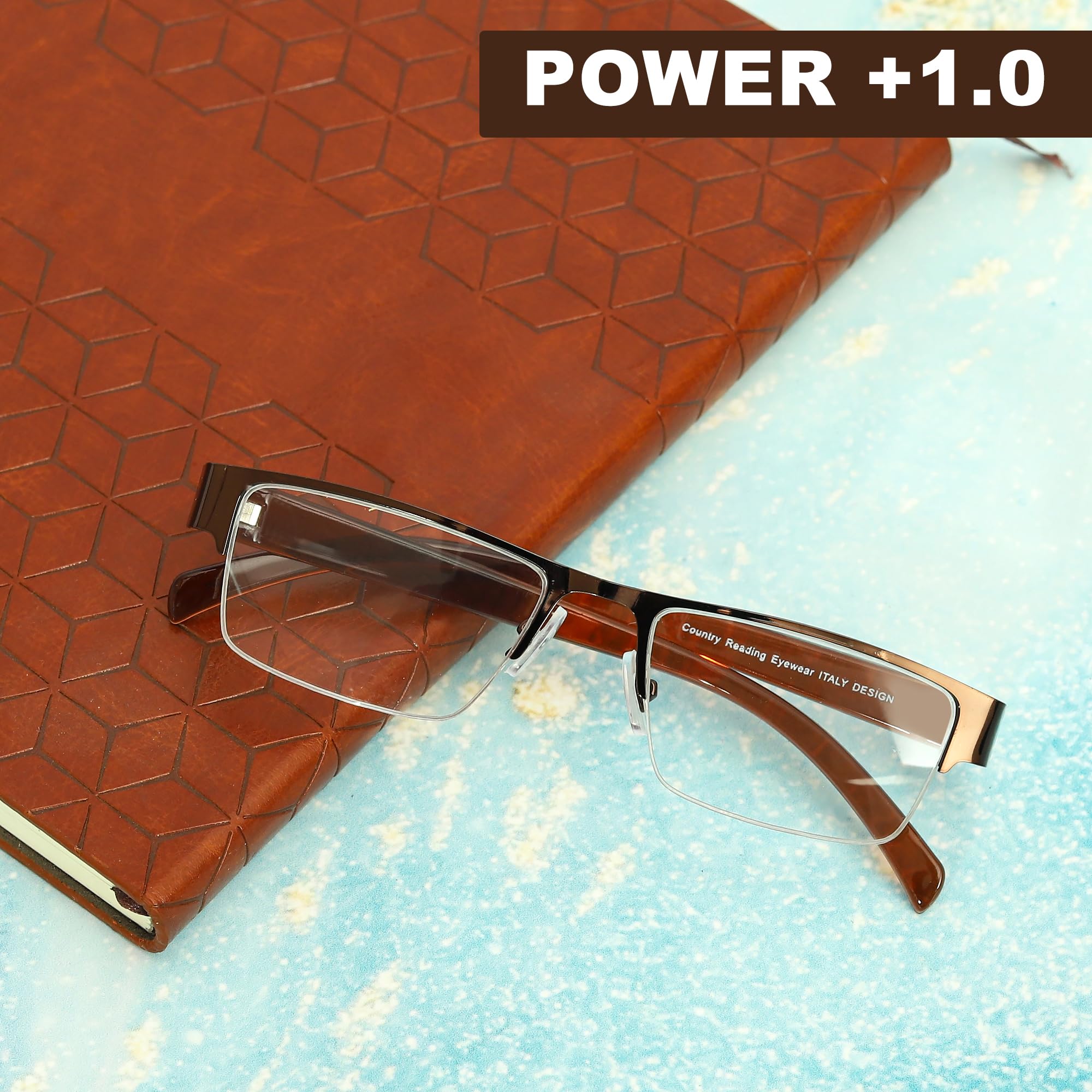 Half rim brown color metal READING GLASSES (+1.0) (B0CLJL3BG7) Amazon Price History, Amazon Price Tracker