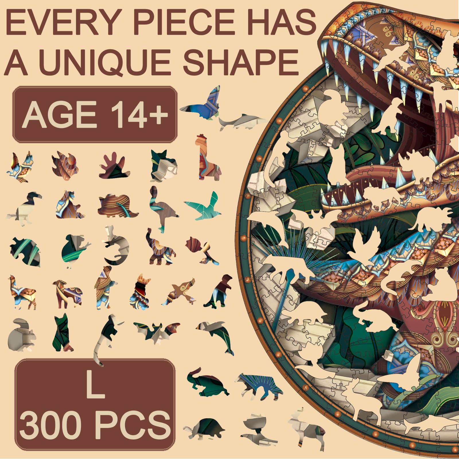 木製ジグソーパズル 大人用パズル アニマル Amazon | NKTDWO 木製