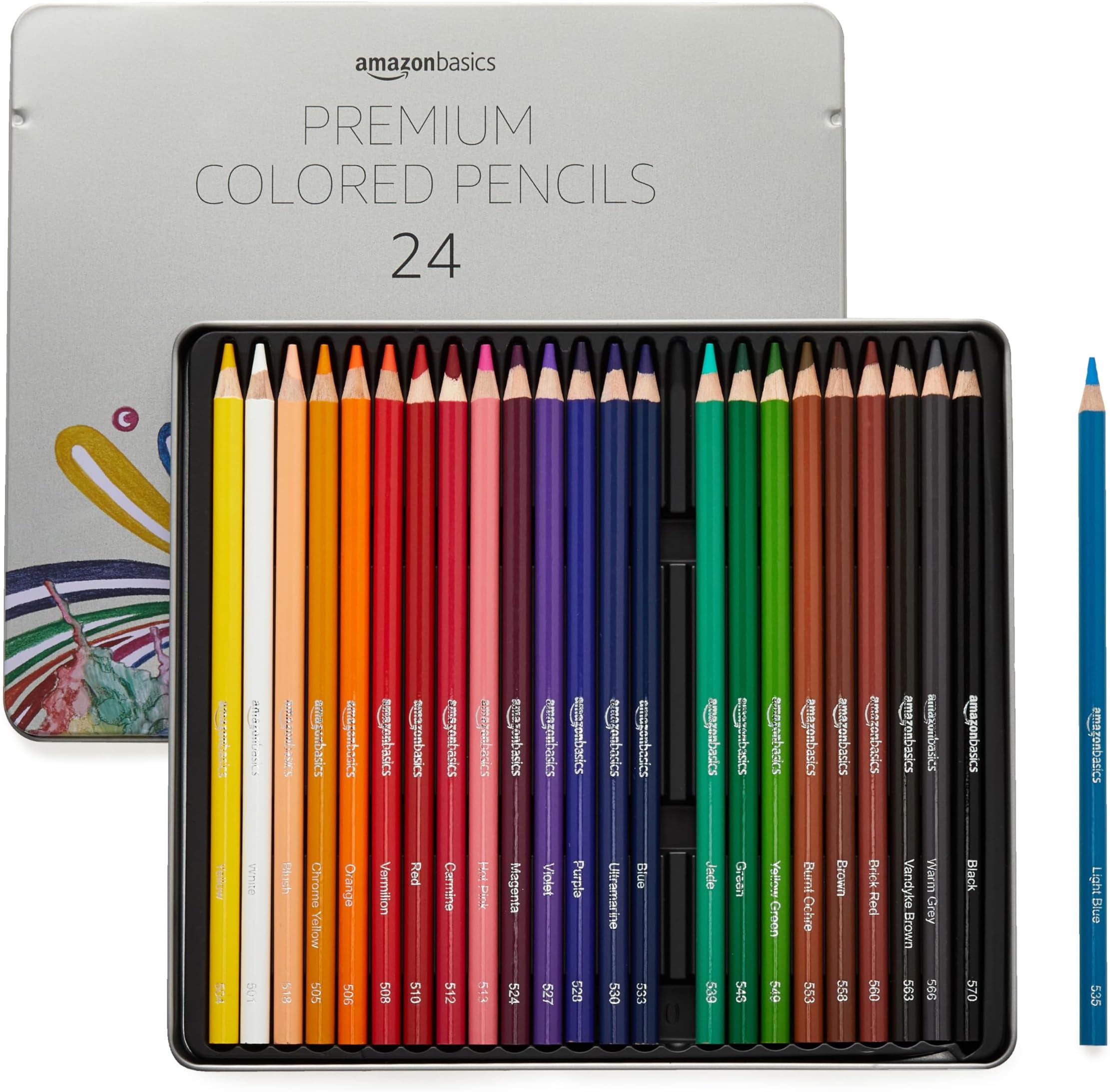 Prismacolor Premier Colored Pencils, Soft Core, 24 Pack Wood Colored Pencils