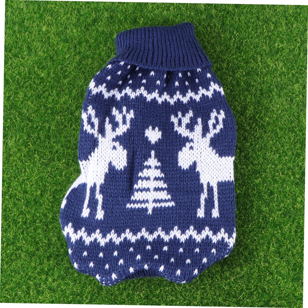 Sosoport 3pièces Pull De pour Petit Chien Manteau Hiver Chien avec Motif Renne Et Vêtements Festifs pour De Sorties Hiver Bleu