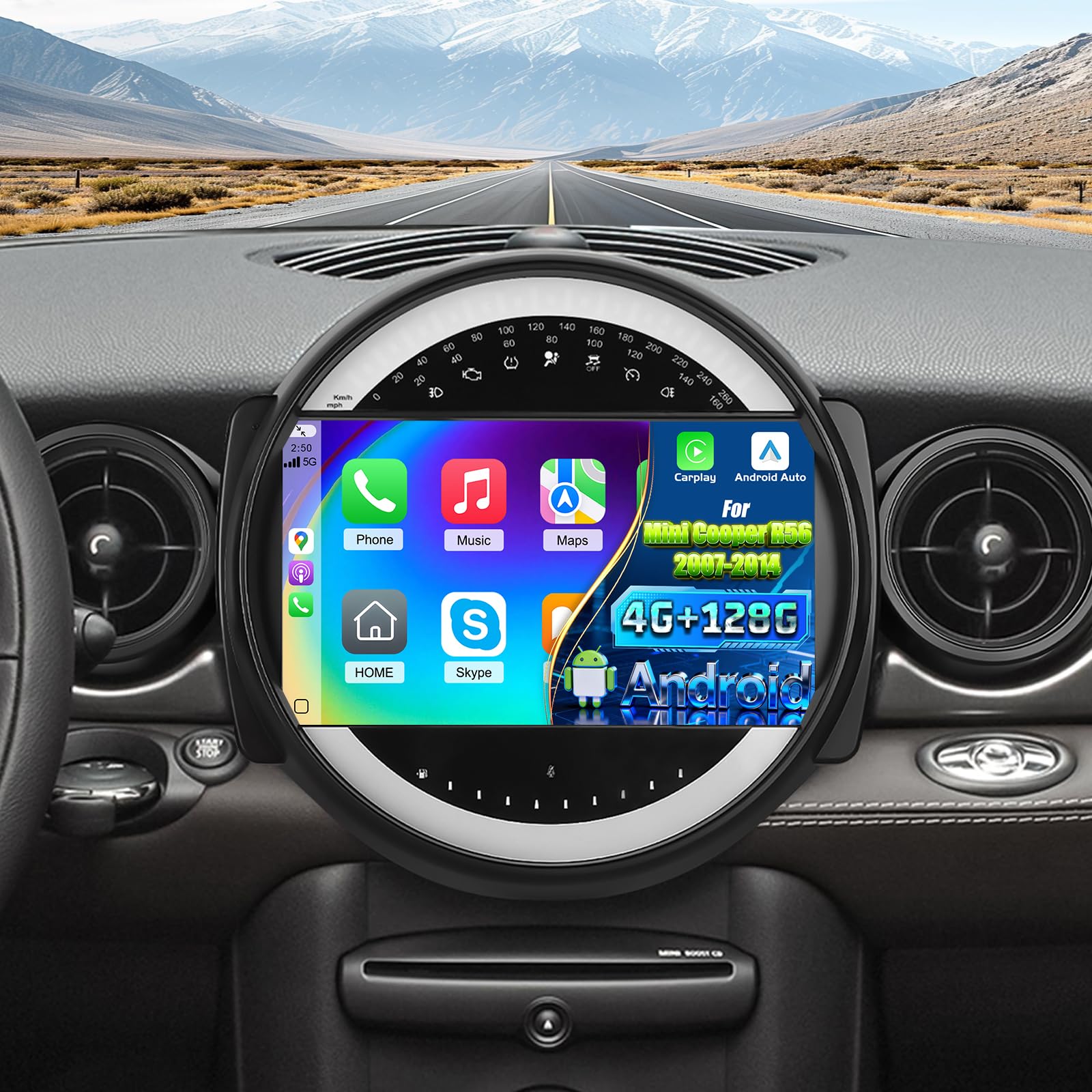 Photo 1 of [4+128G] Car Radio for Mini Cooper R56 2007-2014 Carplay and Android Auto