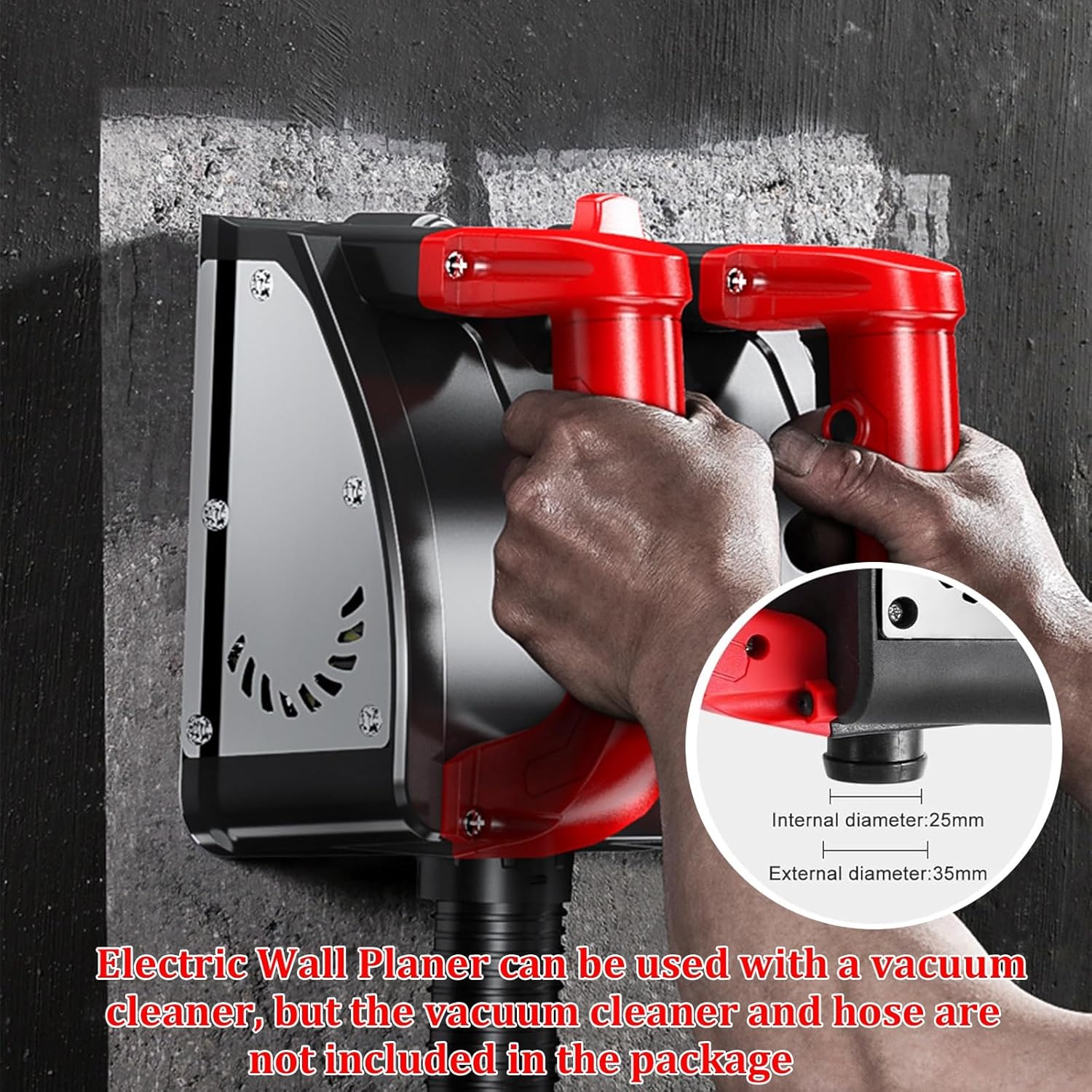 Powerful 1200W Electric Wall Paint Scraper, Handheld Wall Concrete Shovel with 6.3" Steel Blades, Adjustable 1-4mm Planing Depth Wall Planer for Paint/Putty Removal