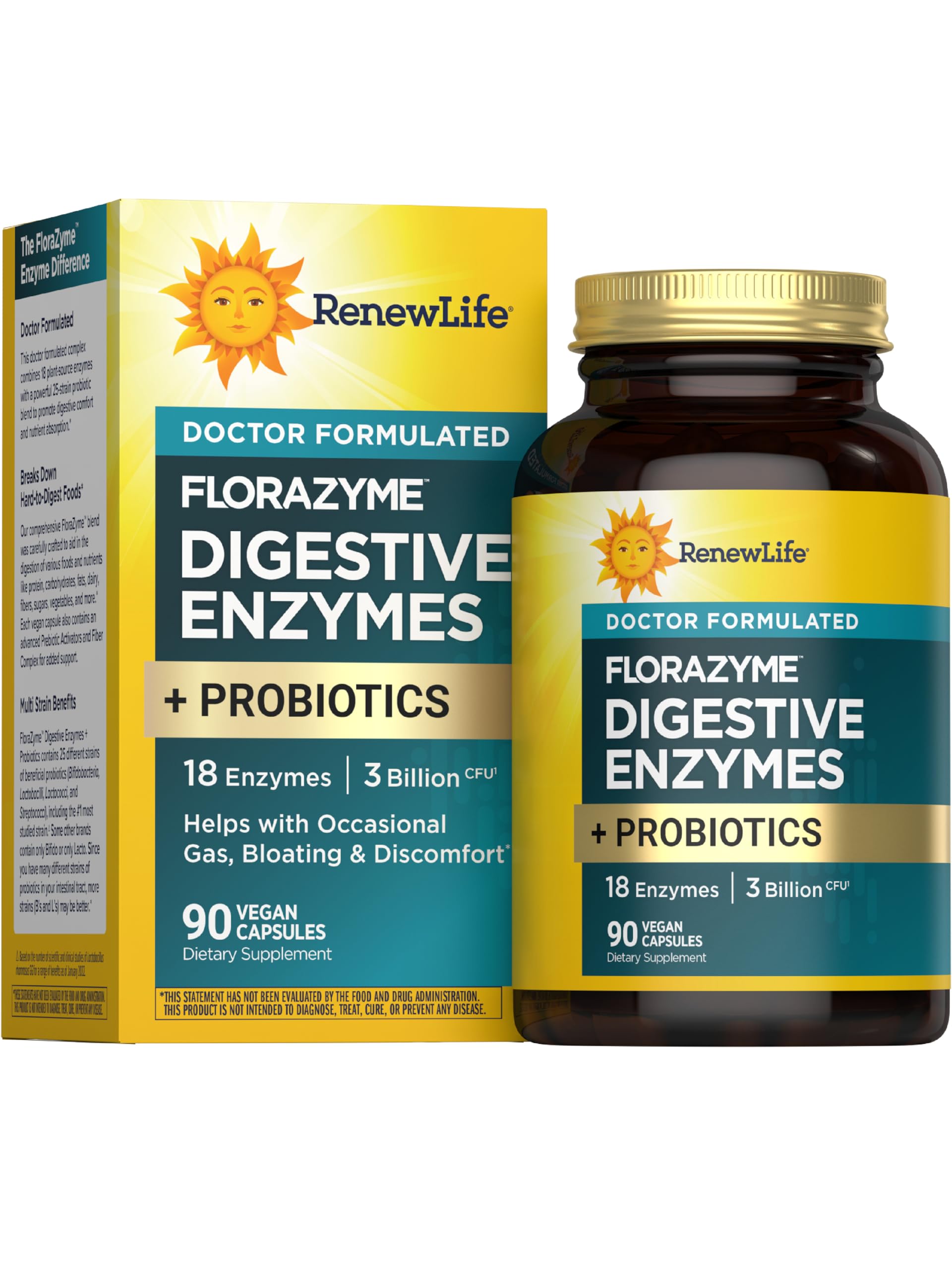 Amazon.com: Renew Life Florazyme Digestive Enzymes with Probiotics