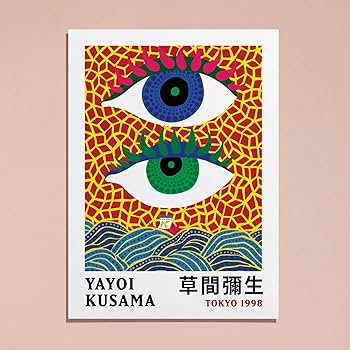 Amazon.com: Wall Art Print Yayoi Kusama On the Ocean Poster