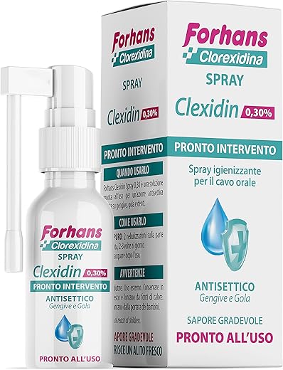 Uragme Forhans Clexidin, Spray Gengive E Gola, Gel 0,30%, 50 ml