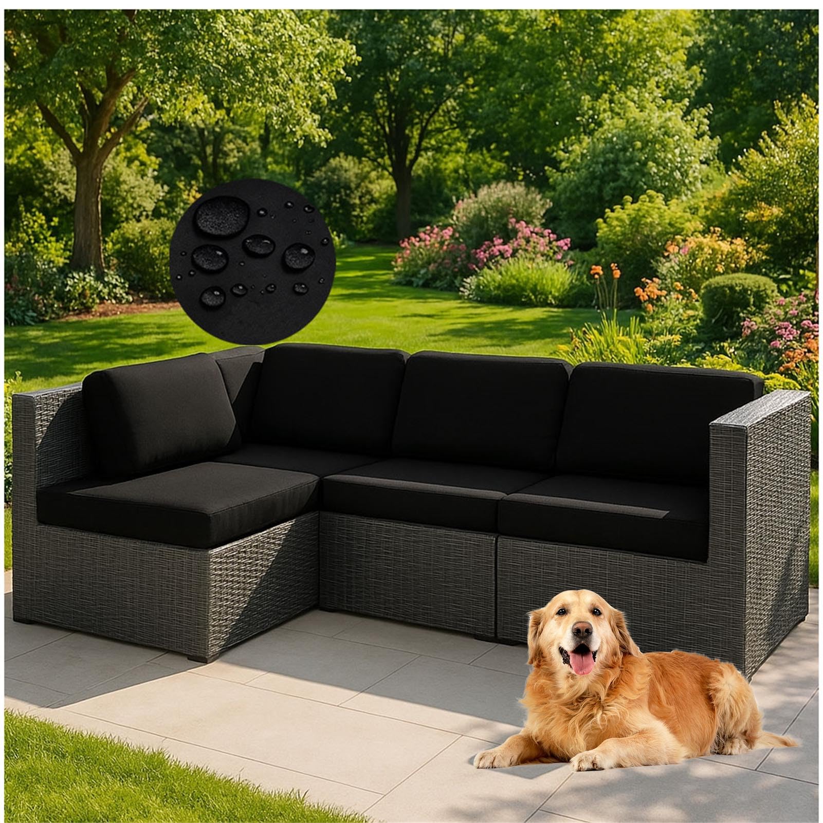 Housse de coussin de canapé extérieur imperméable pour protéger votre salon de jardin de la pluie