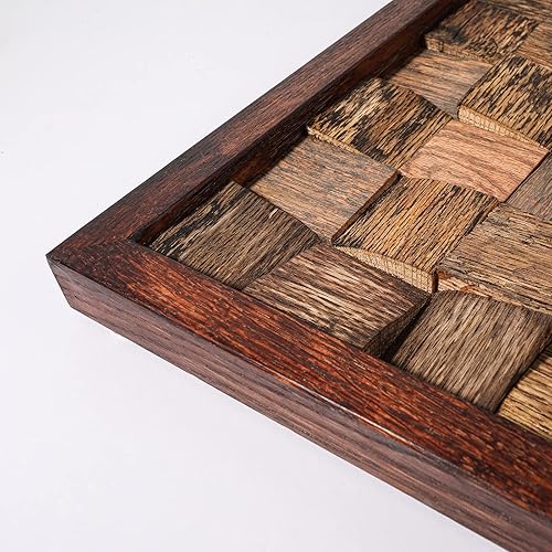 Miniatura 7 de CONSDAN Decoración de pared de madera Madera dura cultivada en Estados Unidos, arte de pared de madera rústica, decoración del hogar para sala de