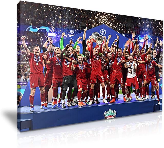 Liverpool 2019 Champions Football Print Canvas Wall Art 76x50cm