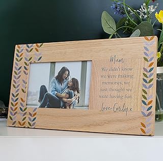Personalised Photo Frame, For Mum With Message For Mothers Day, Orla Kiely Style Print