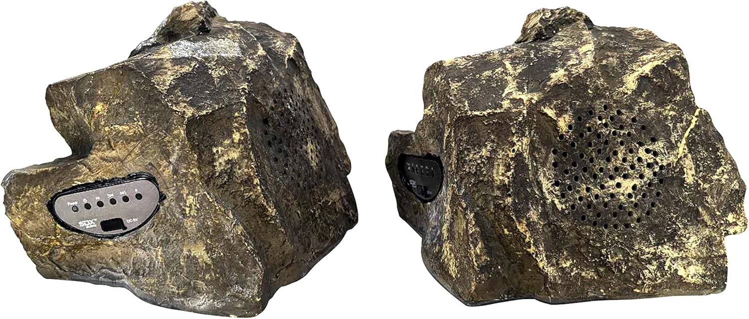 SDX Audio Weather Resistant - Bluetooth Garden Rock- Speaker Rock- Outdoor Speakers Bluetooth Waterproof Patio - Outdoor Sound System - Wireless Outdoor Speaker - Outdoor Patio Speakers - Outdoor