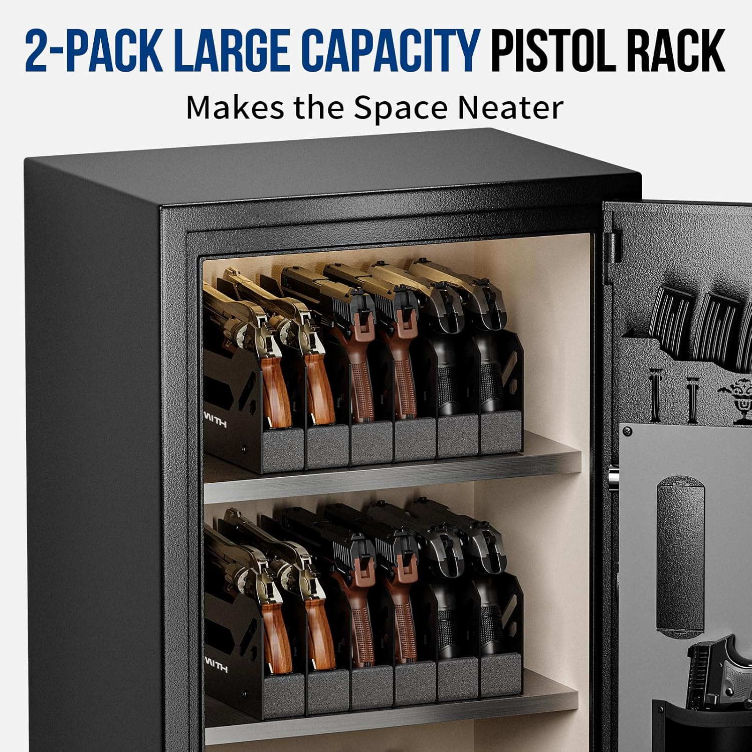 BlackSmith Foam Pistol Rack for Gun Safe Gun Accessories Storage Firearm Handgun Rack Revolver Pistols Holder