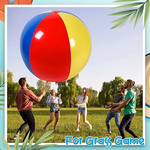 Miniatura 6 de Raiten Pelotas de playa grandes de 10.5 pies, bola gigante de gran tamaño, bola de playa grande, bolas de playa inflables gigantes para verano,