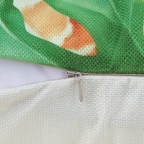 Miniatura 5 de Bonhause Juego de 4 fundas de almohada de animales de la selva de 18 x 18 pulgadas, diseño de león, jirafa, perezoso, tucán, tropical, para