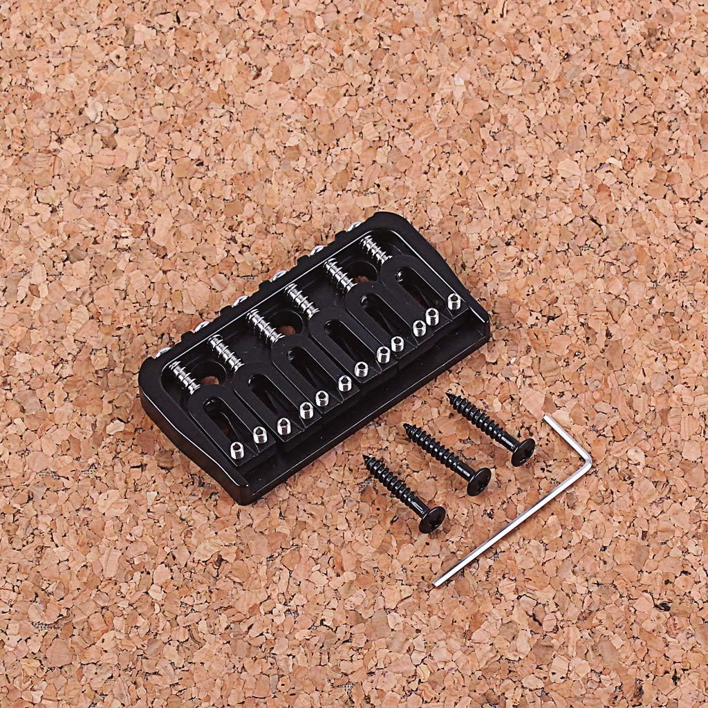 Bass Guitar Bridge 4 String with Tool Set Hardtail Saddle Bridge for Bass Guitar Parts (GA890)