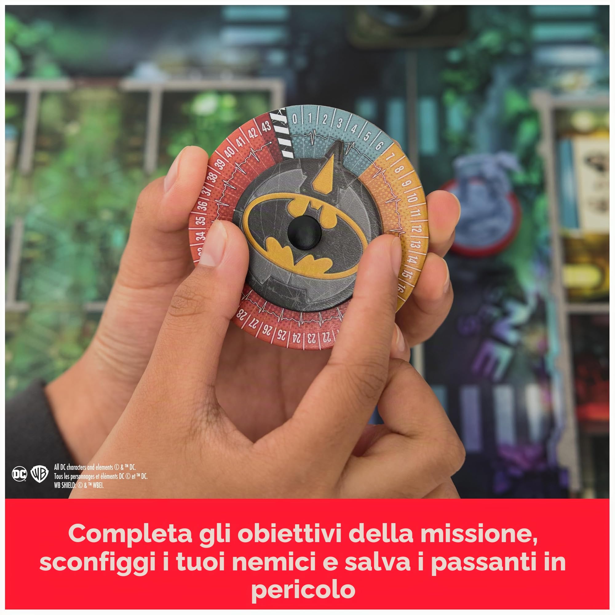Spin Master Games, DCeased: Gotham City Outbreak, Gioco da tavolo di strategia della collezione Zombicide, con miniature DC Comics da collezione, 1-4 giocatori, dai 14 anni in su (versione inglese)