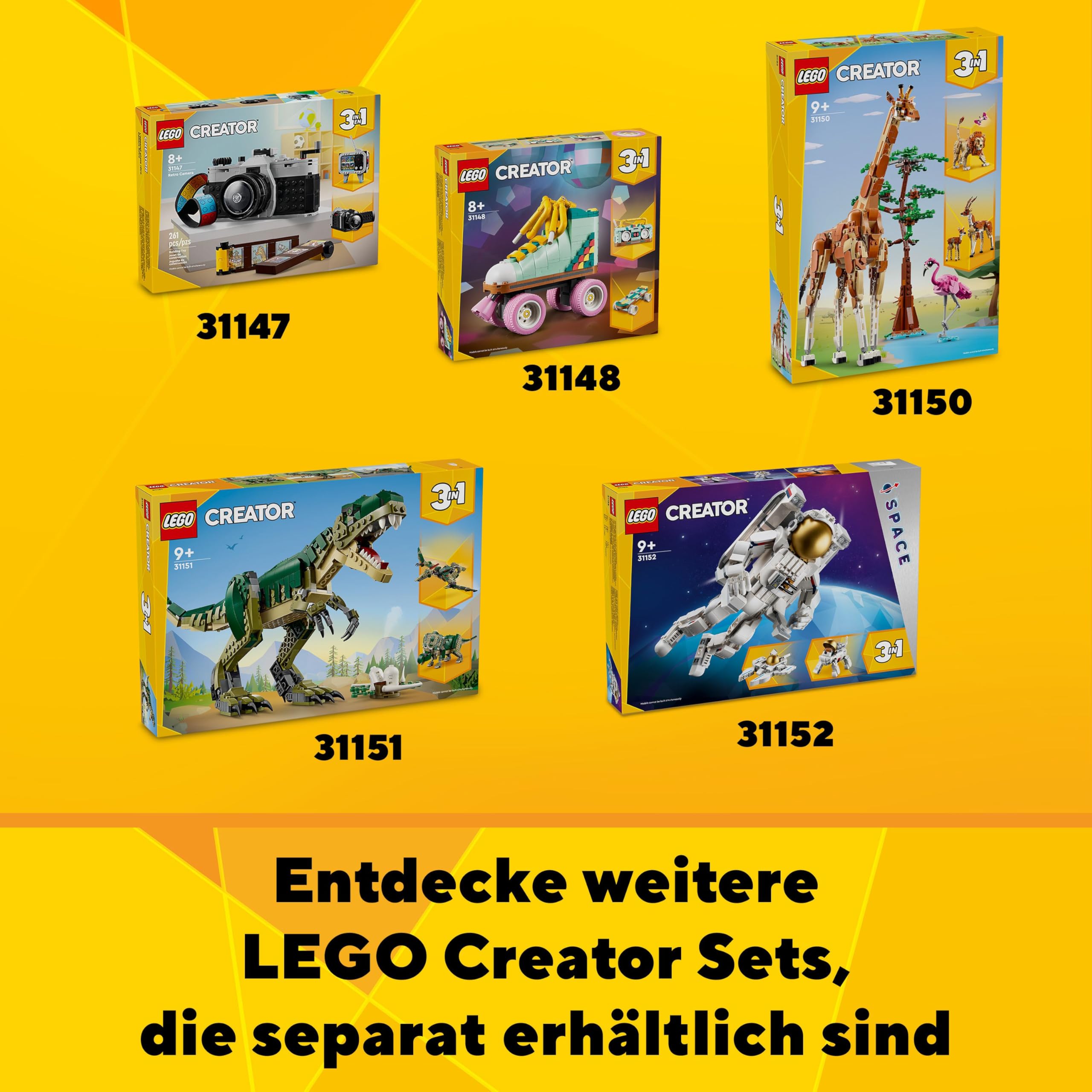 LEGO Creator Modernes Haus, 3-in-1-Set zum Umbauen in EIN Stadthaus oder eine Waldhütte, Modellhaus, Geschenkidee für Jungen und Mädchen ab 9 Jahren, Lernspielzeug 31153